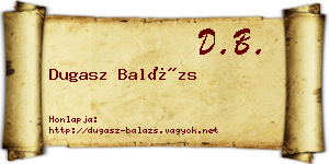 Dugasz Balázs névjegykártya